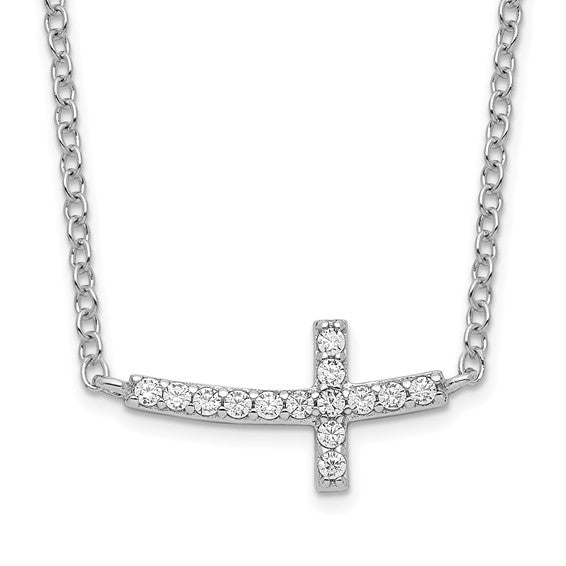 Sideways Cross  Necklace