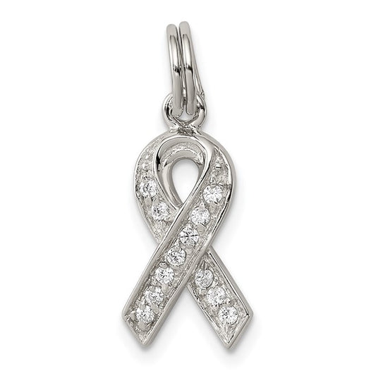 Cubic Zirconia  Awareness Charm