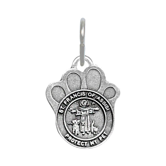 Pewter Paw and St. Francis Pet Medal