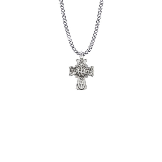 Sterling Silver Engraved Antique Five Way Medal