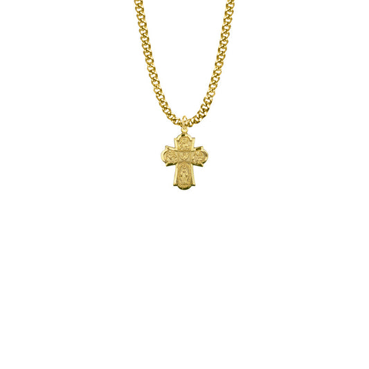 11/16 Inch 12KT Gold Filled Engraved Five Way Medal