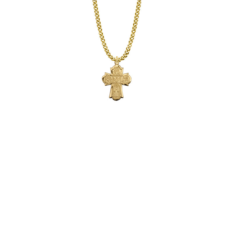11/16 Inch 12KT Gold Filled Engraved Five Way Baby Medal