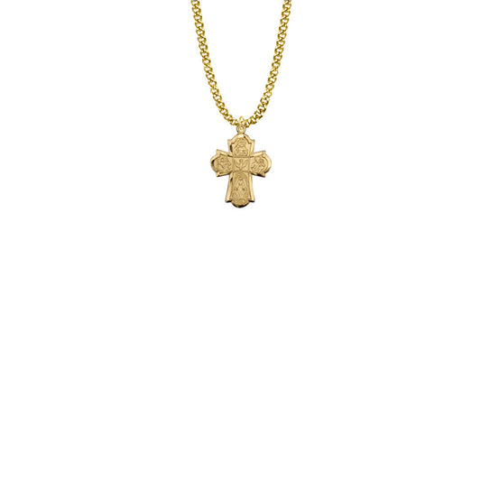 11/16 Inch 12KT Gold Filled Engraved Five Way Baby Medal
