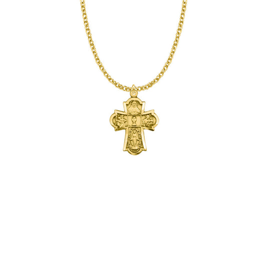 Gold Filled First Communion Four Way Medal