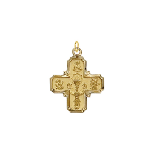 Gold First Communion Four Way Medal