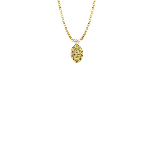 9/16 Inch 12KT Gold Filled Oval Miraculous Baby Medal