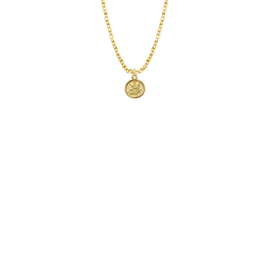 3/8 Inch Gold Filled Guardian Angel Baby Medal