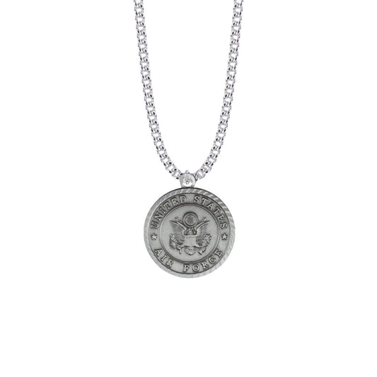 Round Pewter U.S. Air Force Medal with St. Michael on Back (Not Available - License Pending)