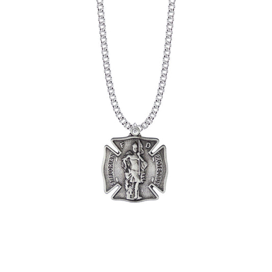 Pewter St.Florian Shield Medal, Patron Saint of Firefighters