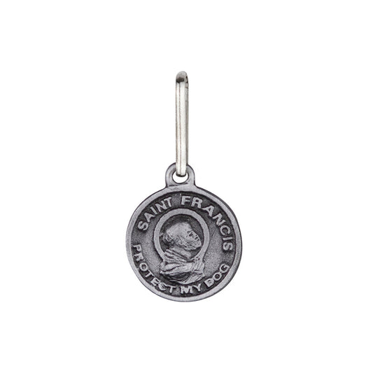 Pewter Circle St. Francis &quot;Protect My Dog&quot; Pet Medal