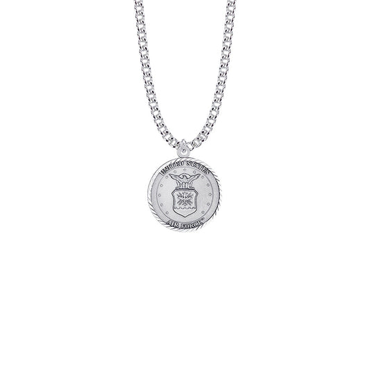 Sterling Silver U.S. Air Force Medal with St. Michael on Back