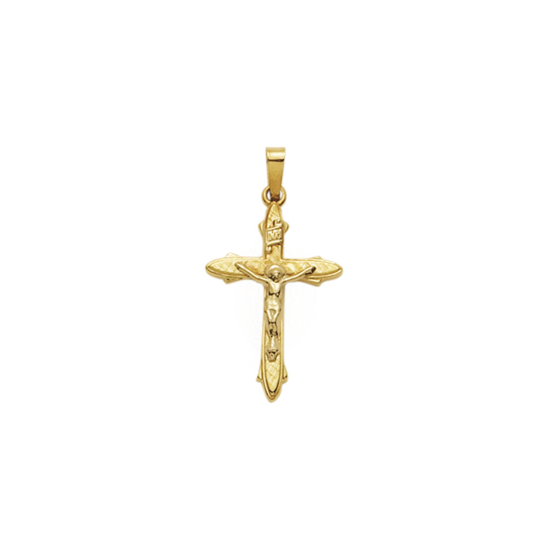 Gold Pointed Ends Crucifix Pendant