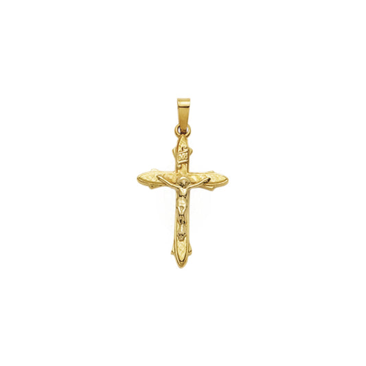 Gold Pointed Ends Crucifix Pendant