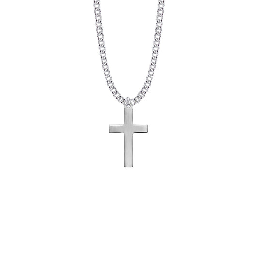 Sterling Silver Plain Cross Necklace