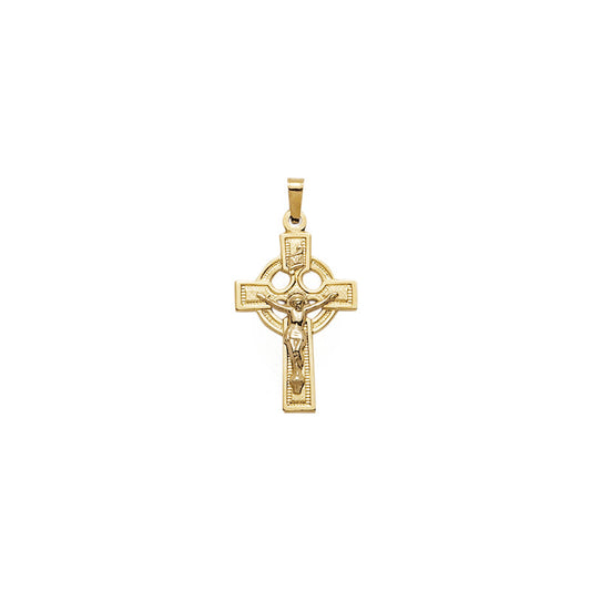 Gold Celtic Crucifix Pendant