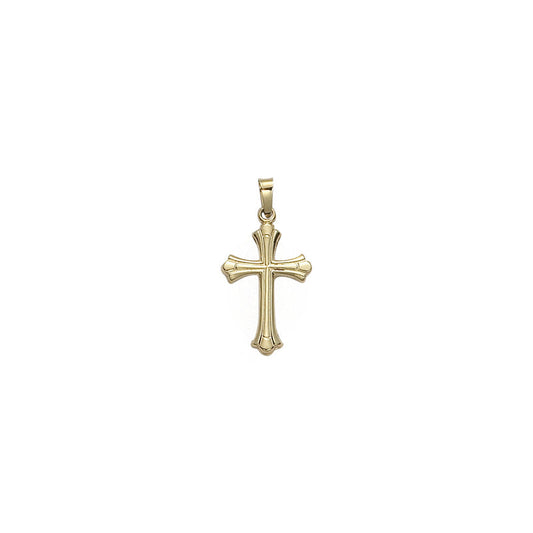5/8 Inch Gold Flared Ends Inner Cross Pendant