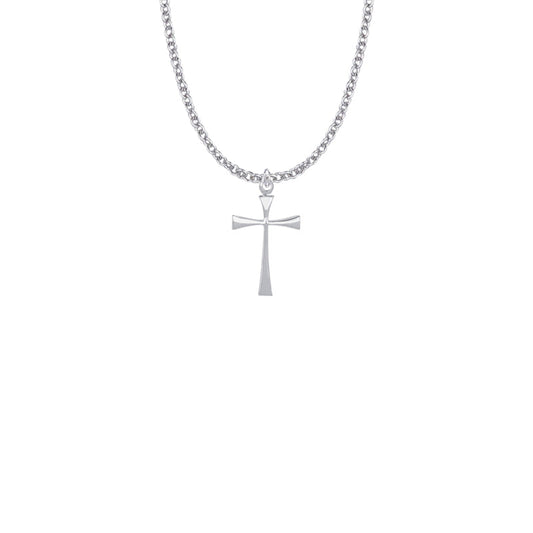 7/8 Sterling Silver Maltese Cross Necklace