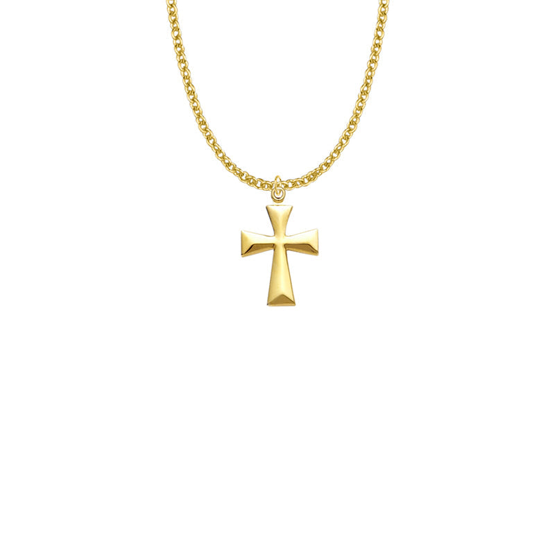 10KT Gold Filled Flared Cross Necklace