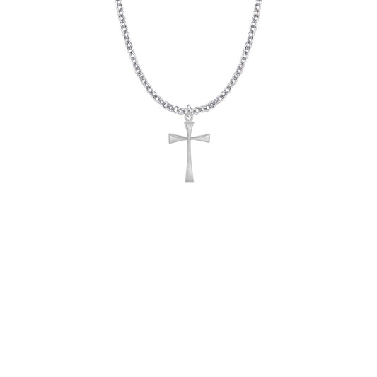 Silver Plated Maltese Cross Necklace