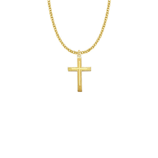 10KT Gold Filled Outlined Inner Cross Necklace