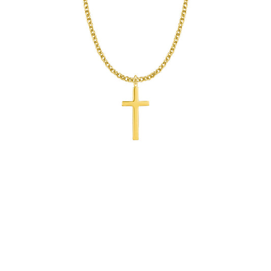 7/8 Gold Filled Plain Cross Necklace
