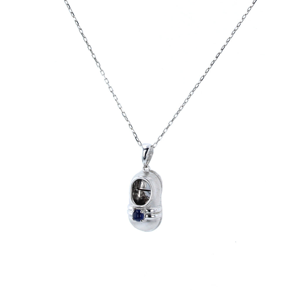 white Gold Diamond Sapphire Gemstone shoe charm