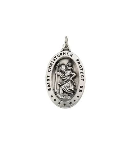 Saint Christopher Oval Pendant