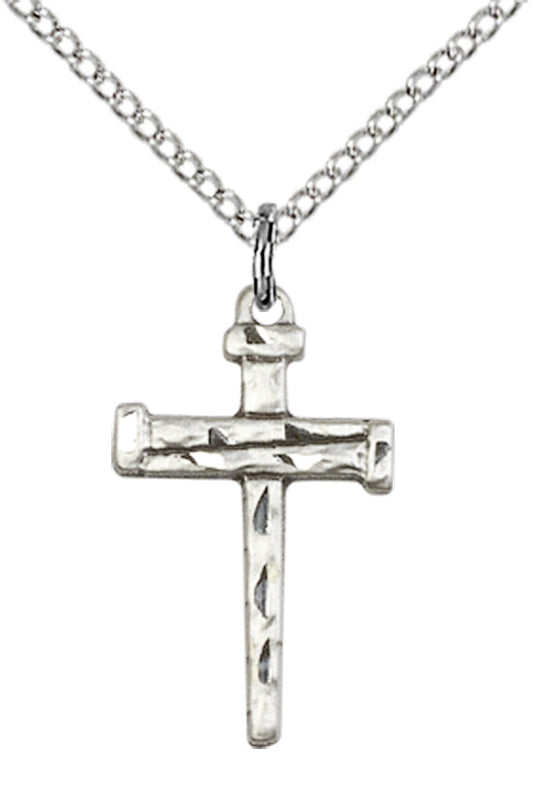 Sterling Silver Nail Cross Pendant