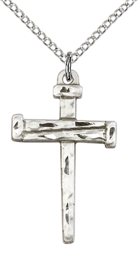Sterling Silver Nail Cross Pendant