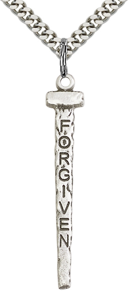 Sterling Silver Forgiven Nail Pendant