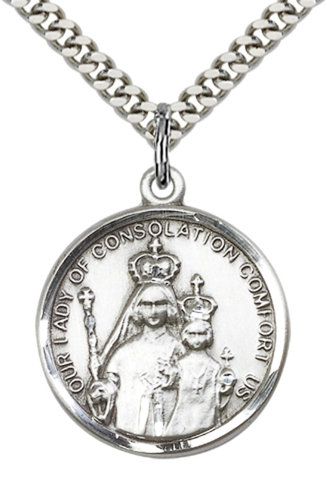 Sterling Silver O/L of Consolation Pendant