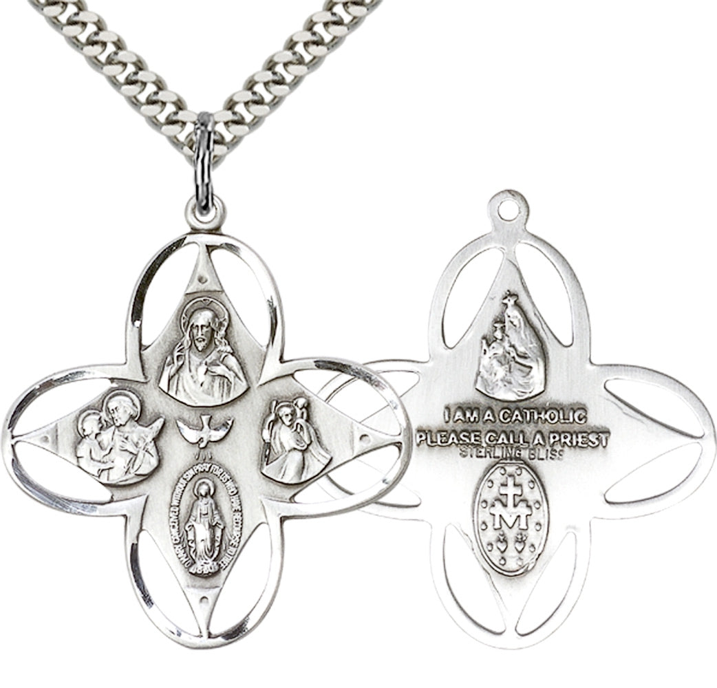 Sterling Silver 4-Way Pendant
