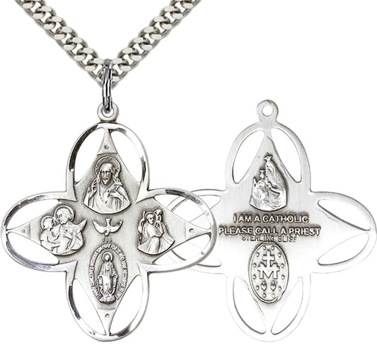 Sterling Silver 4-Way Pendant