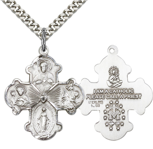 Sterling Silver 4-Way Pendant