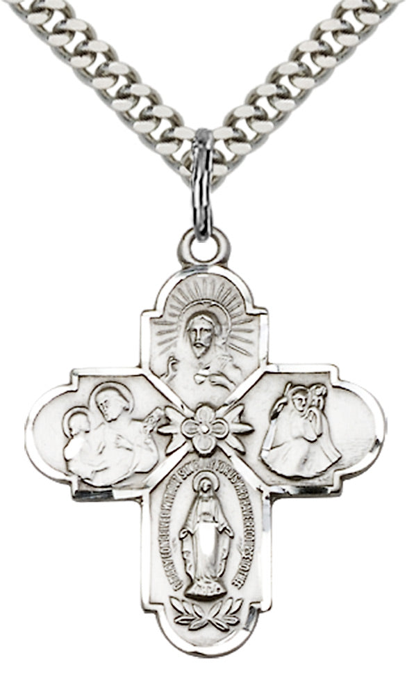 Sterling Silver 4-Way Pendant