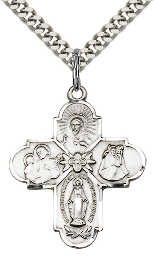 Sterling Silver 4-Way Pendant