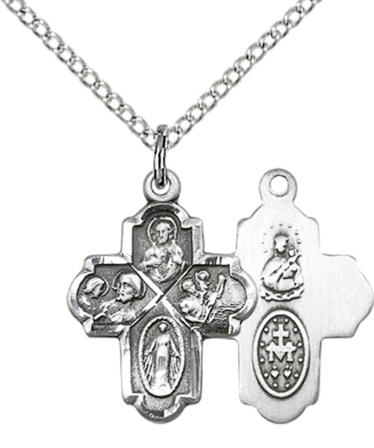Sterling Silver 4-Way Pendant