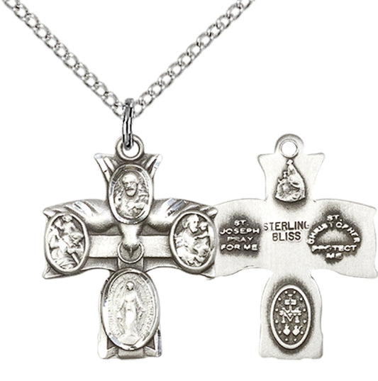 Sterling Silver 4-Way Pendant