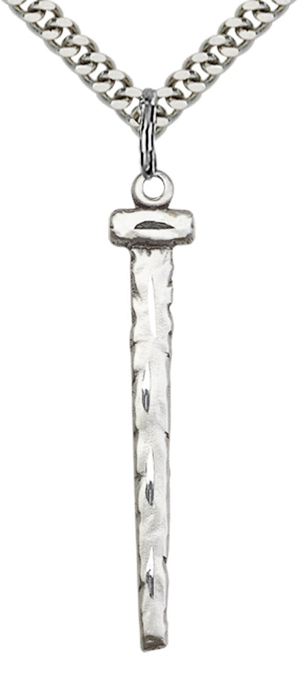 Sterling Silver Nail Pendant