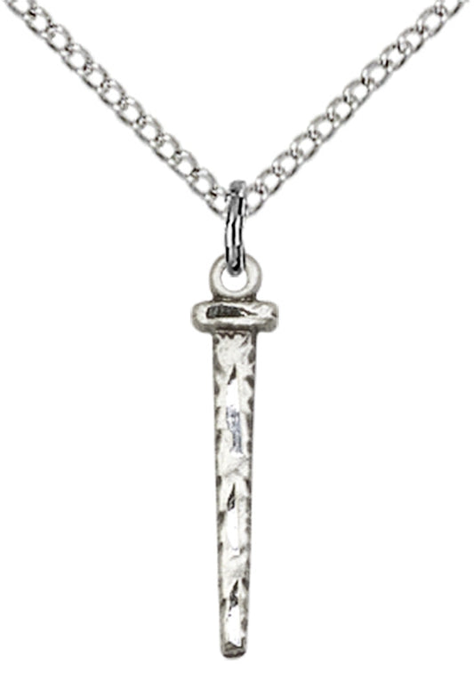 Sterling Silver Nail Pendant