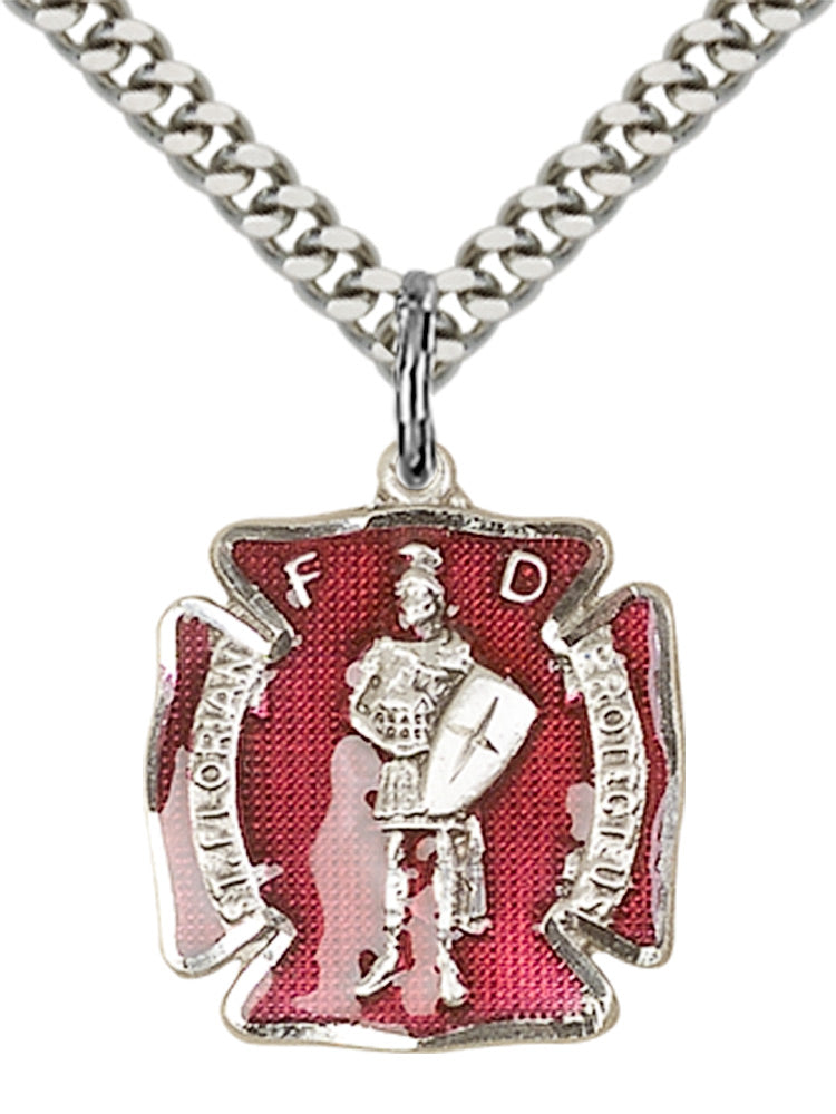Sterling Silver St. Florian Pendant