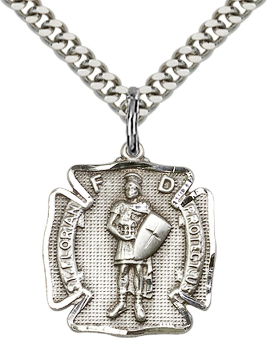 Sterling Silver St. Florian Pendant