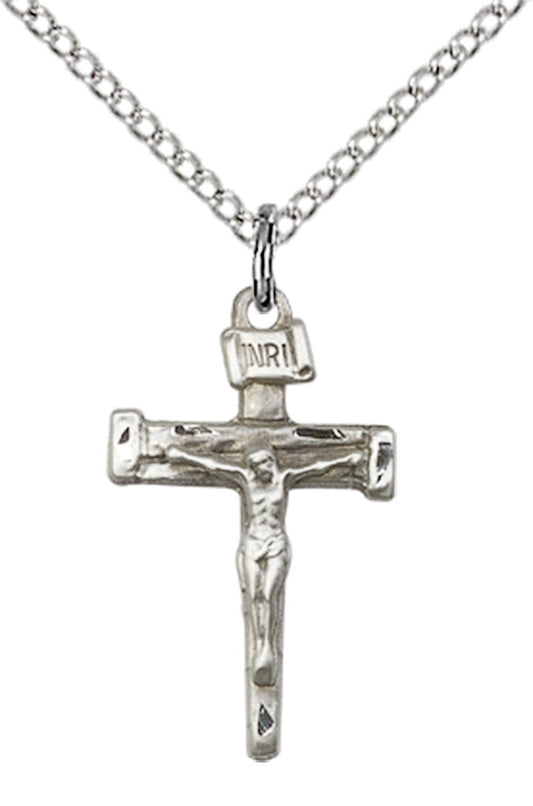 Sterling Silver Nail Crucifix Pendant