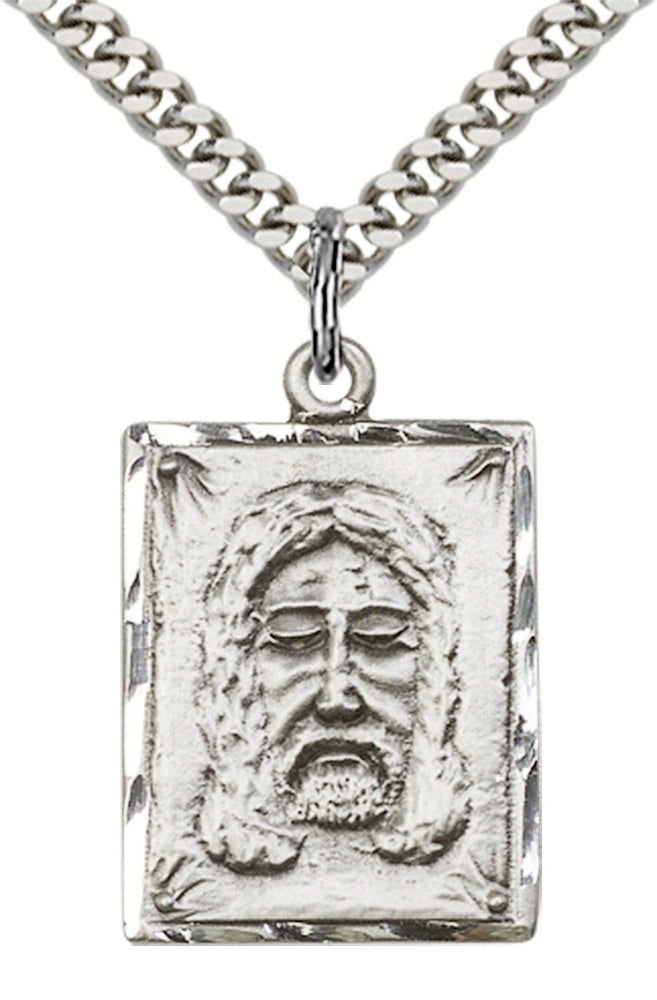 Sterling Silver Holy Face Pendant