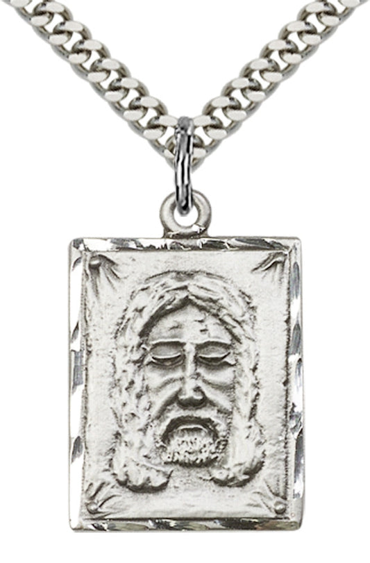 Sterling Silver Holy Face Pendant