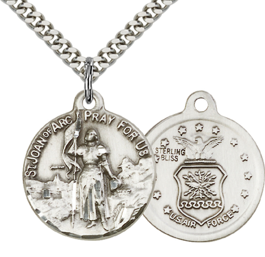 Sterling Silver St. Joan of Arc Pendant