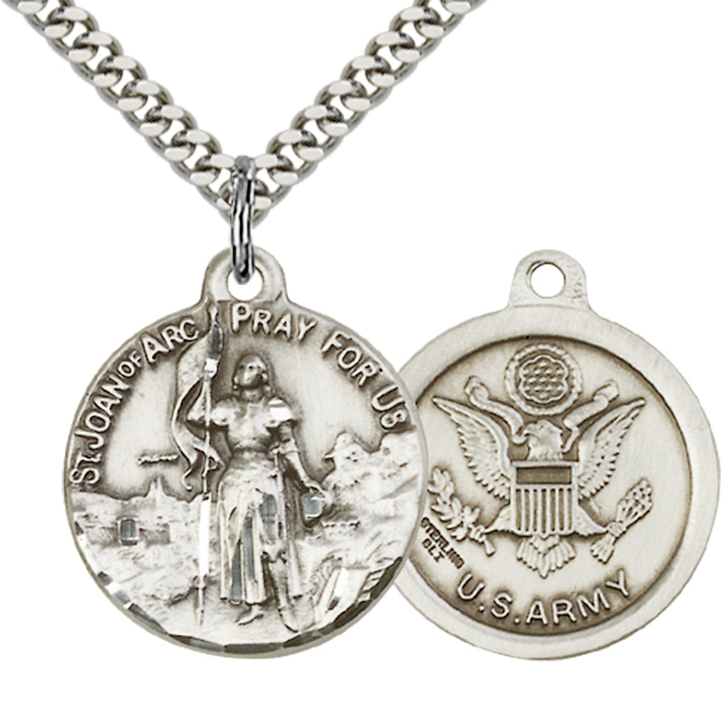 Sterling Silver St. Joan of Arc Pendant