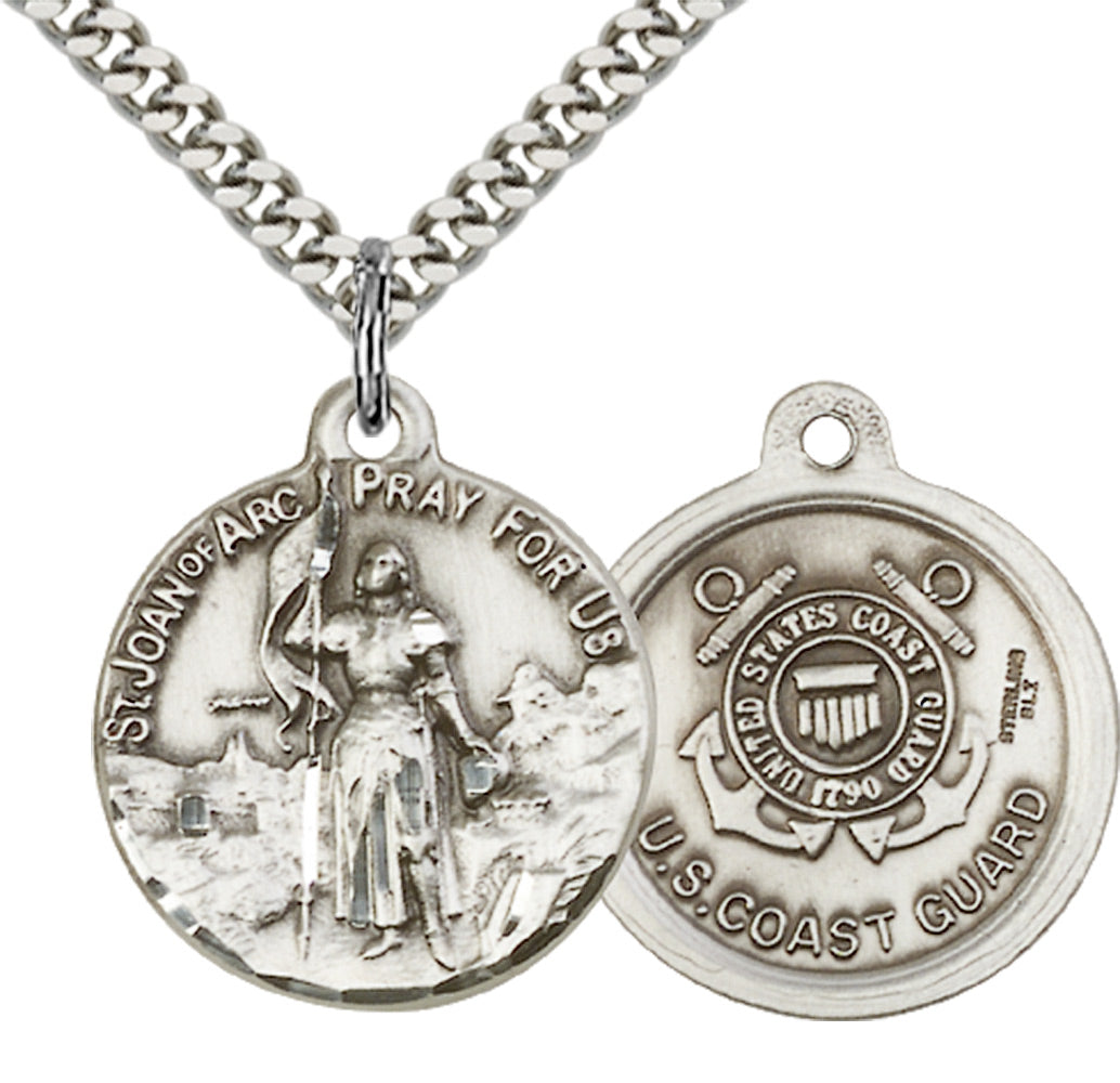 Sterling Silver St. Joan of Arc Pendant
