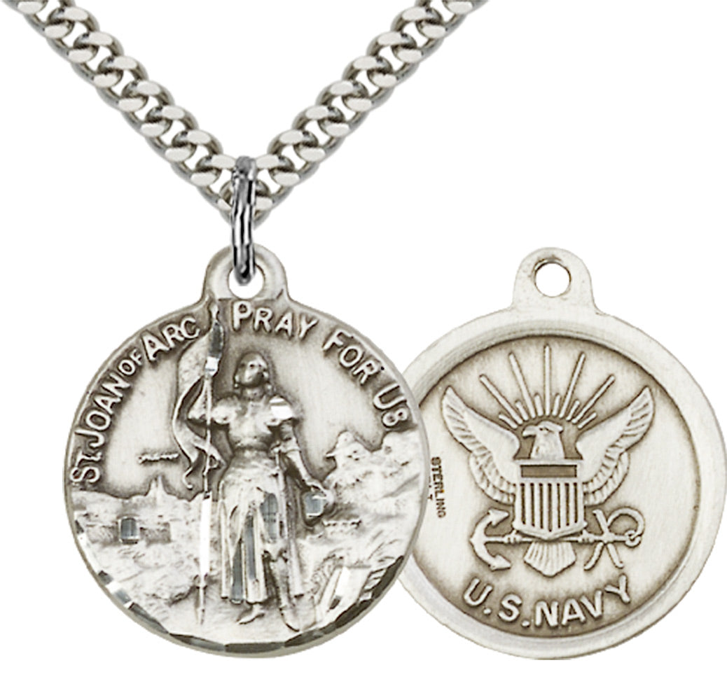 Sterling Silver St. Joan of Arc Pendant