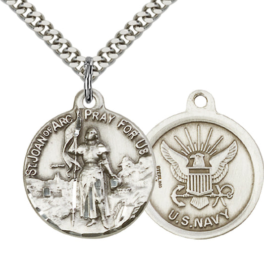 Sterling Silver St. Joan of Arc Pendant